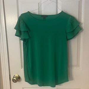 Adrianna Papell NWT Emerald Ruffled Sleeve Blouse